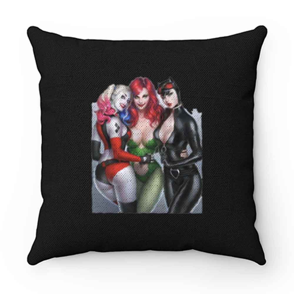 Harley Quinn Poison Ivy Superhero Sexy Pillow Case Cover