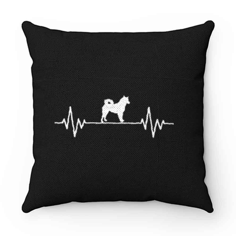 Heart Beat Rate Pulse Alaskan Malamute Dog Walking Pillow Case Cover
