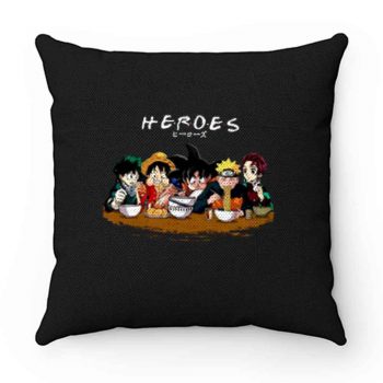 Heroes Anime Manga Goku Luffy Naruto Deku Tanjirou Pillow Case Cover