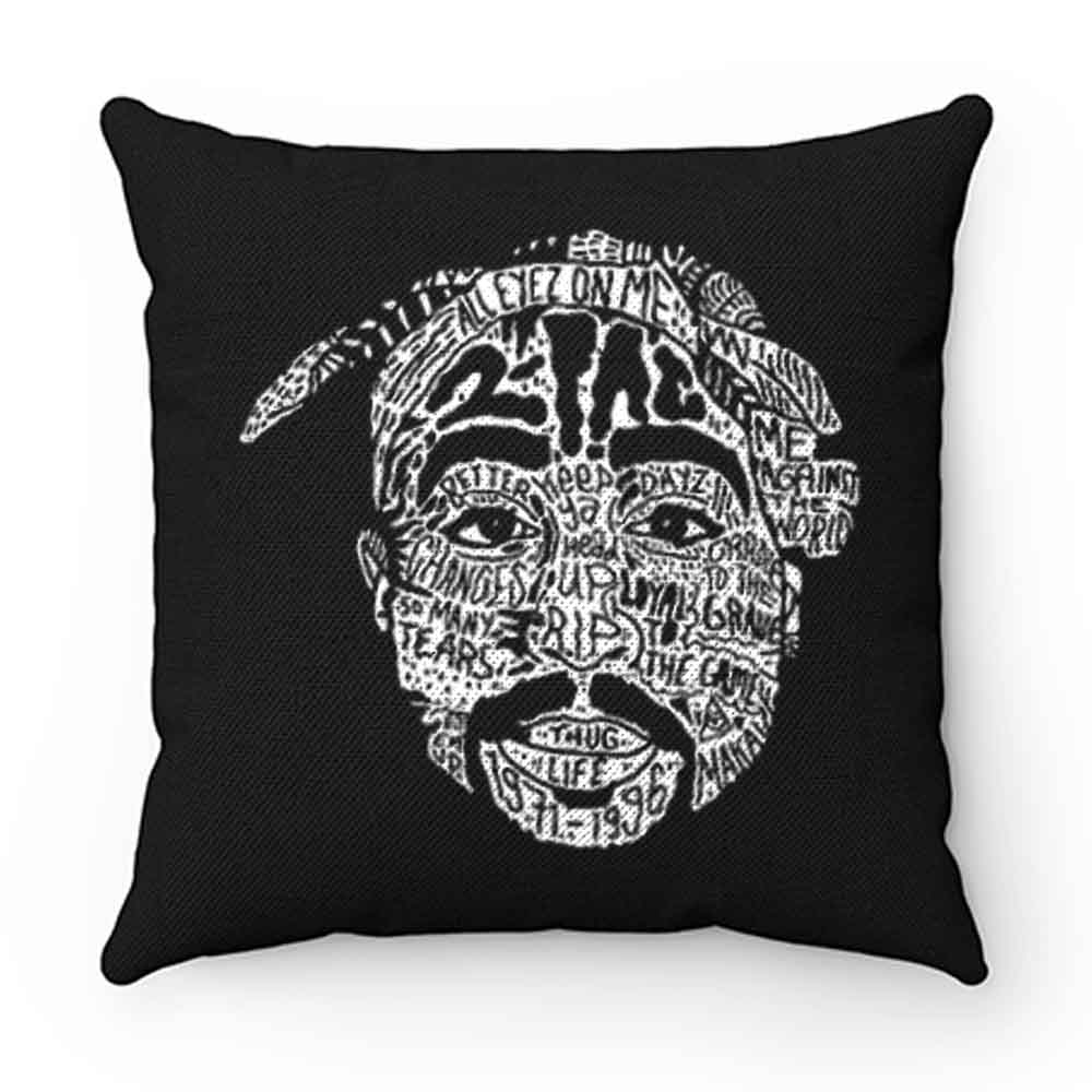 Hip Hop Face Tupac Sakur 2Pac Thug Life Pillow Case Cover