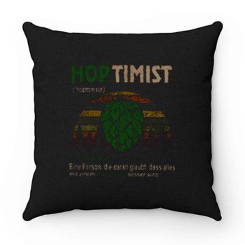 Hoptimist Definition Meaning Vintage Pillow Case Cover