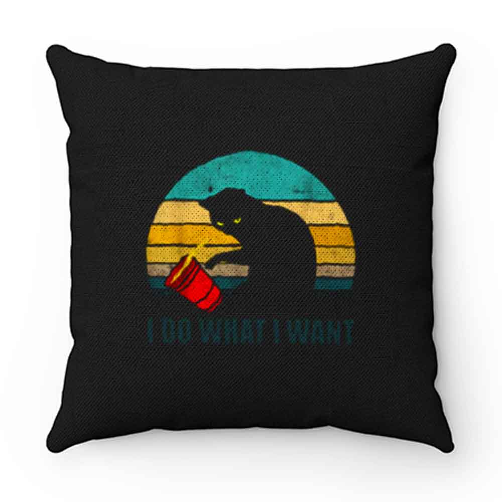 I Do What I Want Cats Vintage Pillow Case Cover