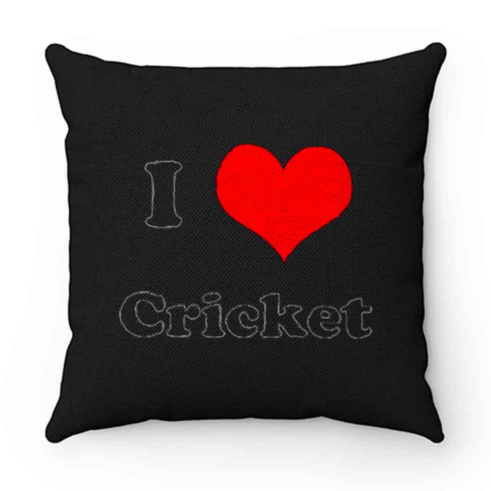 I Love Cricket Pillow Case Cover