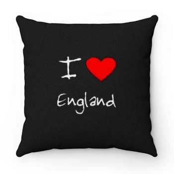 I Love Heart England Pillow Case Cover