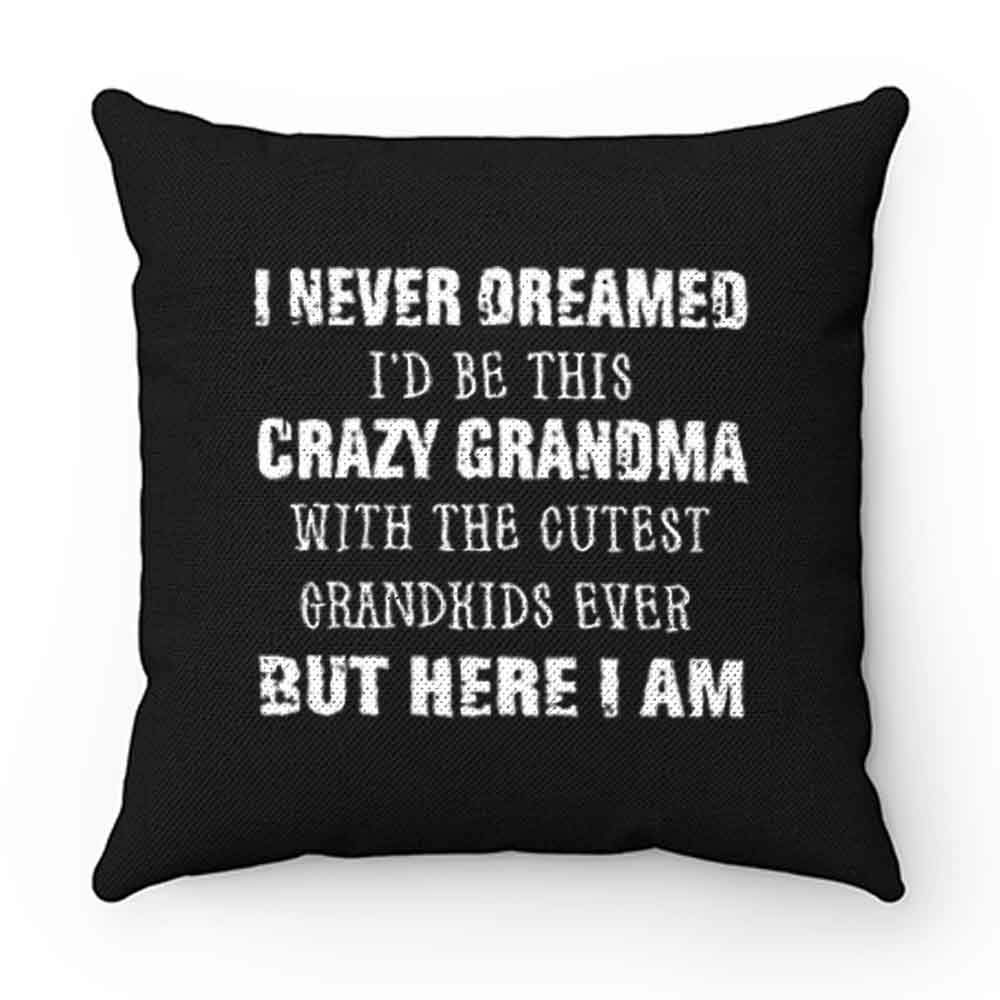 I Never Dreamed Id Be This Crazy Grandma with The Cutest Grandkids Ever But Here I Am Pillow Case Cover