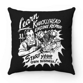 Knucklehead Repair Harley Engine Cannonball Vintage Pillow Case Cover