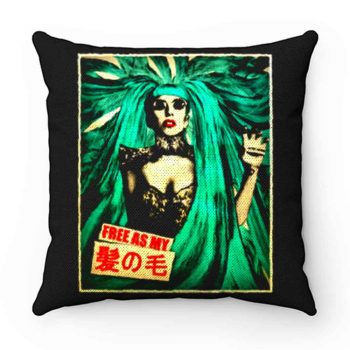 Lady Gaga Free As My Hair 2013 Concert Tour Pillow Case Cover