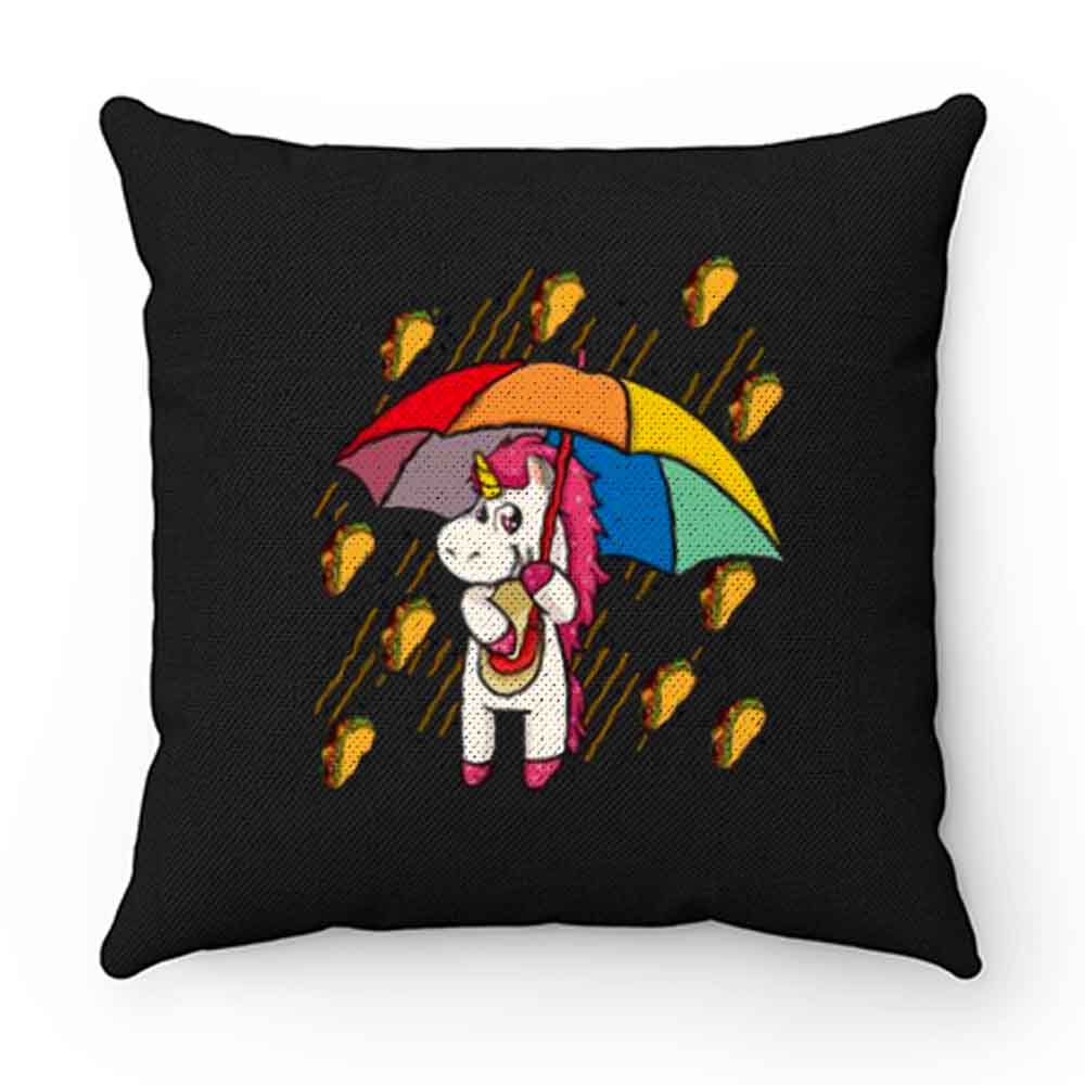 Raining Tacos Unicorn Pillow Case Cover