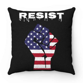 Resist American Flag Fist Pillow Case Cover