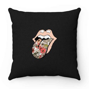 Rolling stones 70s floral Pillow Case Cover