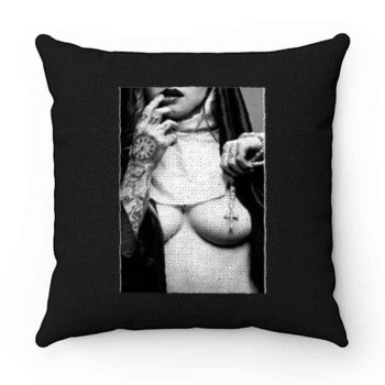 Sexy Nun Cross Tattoo Funny Pillow Case Cover