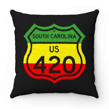 South Carolina Highway 420 in Rasta Colours Pillow Case Cover