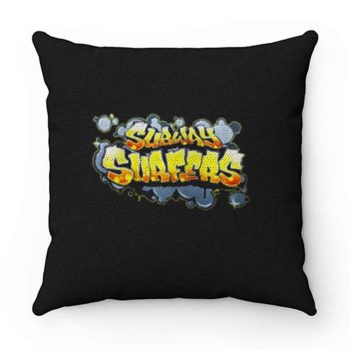 Subway Surfers Logo Game Retro Gaming Pillow Case Cover