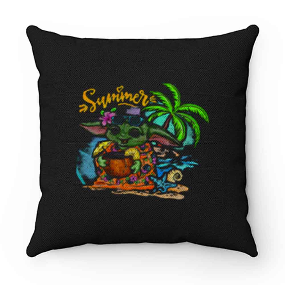 Summer Beach Yoda Pillow Case Cover