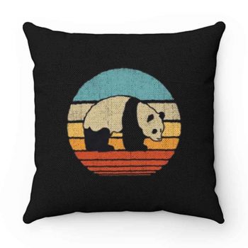 Sunset Bear Vintage Panda Pillow Case Cover